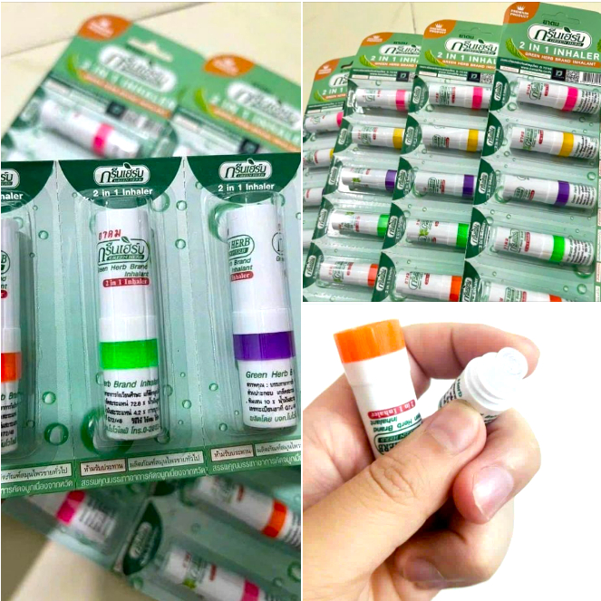 (Chính Hãng) Ống Hít Thông Mũi 2in1 Green Herb Thái - 1 Ống