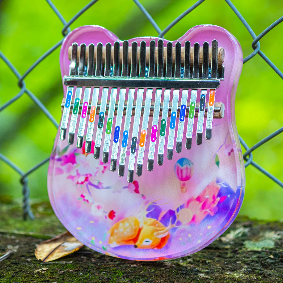 Kalimba Pha Lê Trong Suốt - Kalimba Đầu Hươu HP-02 - Tặng Full Phụ Kiện