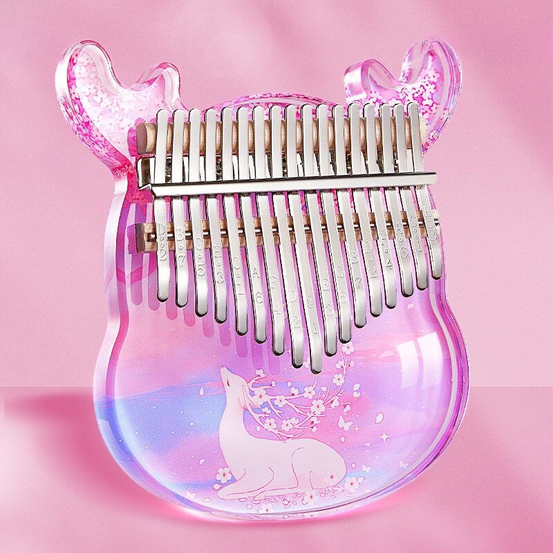 Kalimba Pha Lê Trong Suốt - Kalimba Đầu Hươu HP-02 - Tặng Full Phụ Kiện