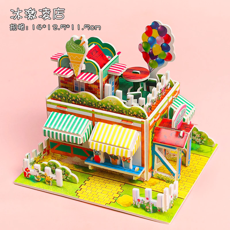 Bộ Mô Hình Lắp Ghép 3D Bằng Xốp Đáng Yêu Size Vừa Cho Bé_đồ trang trí cho bé học thủ công