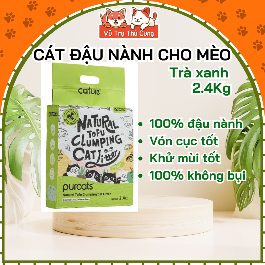 Combo 3 Túi Cát Đậu Nành Natural Tofu Cature Cho Mèo Đi Vệ Sinh