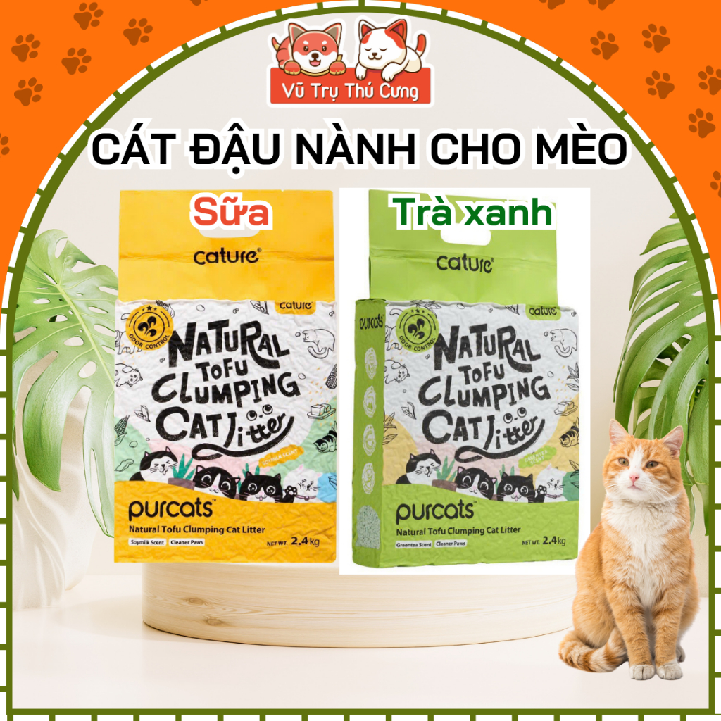 Combo 3 Túi Cát Đậu Nành Natural Tofu Cature Cho Mèo Đi Vệ Sinh