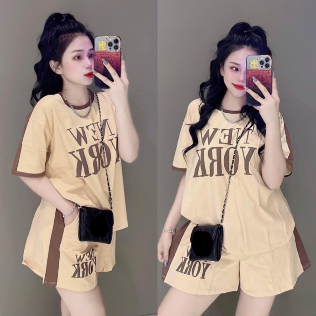 Set đồ bộ đùi thun cotton mặc nhà-NEW