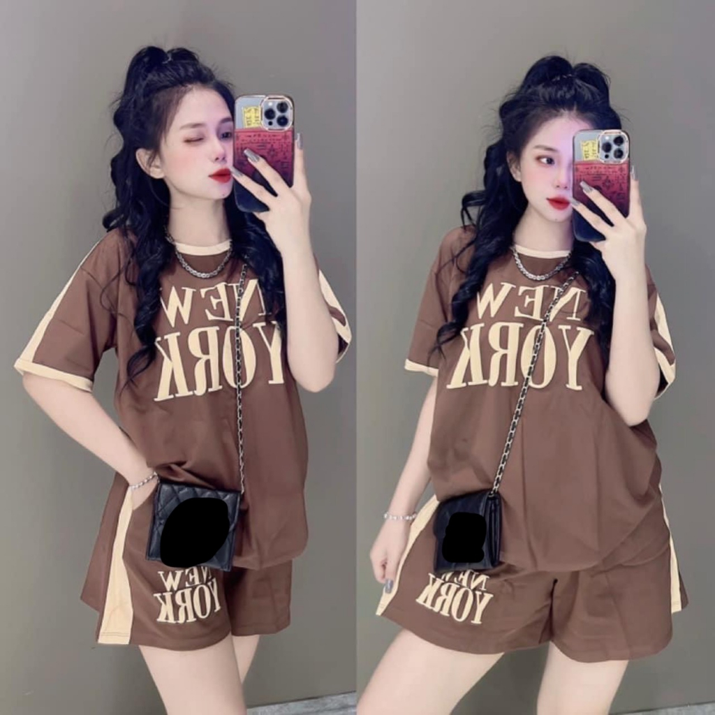 Set đồ bộ đùi thun cotton mặc nhà-NEW