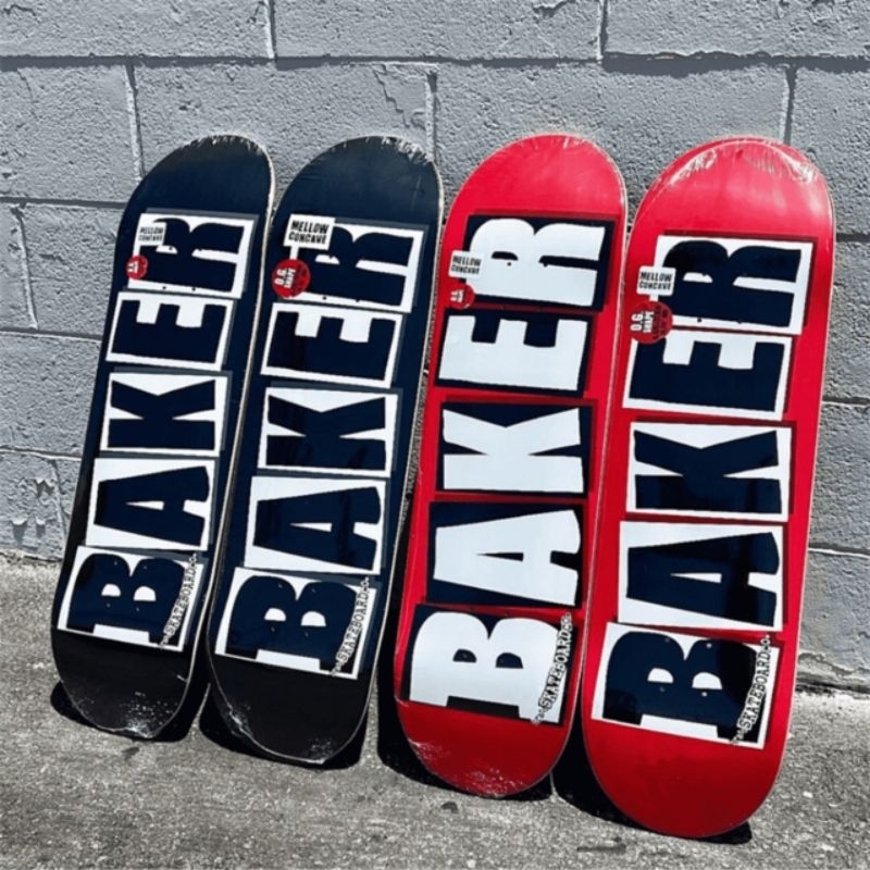 BAKER COMPLETE BRAND LOGO RED/WHT すけない 8.0 