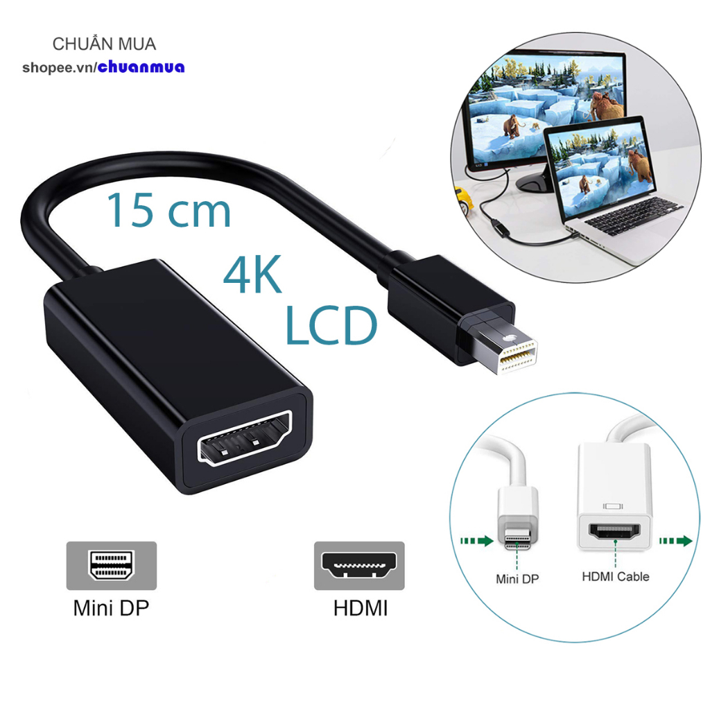 Dây Cáp Chuyển Mini Displayport Sang Đầu HDMI FULL HD 1080p/4K ( Mini ...