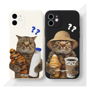 Ốp lưng iphone hình Mèo cạnh vuông dẻo case 14plus 14 pro max 13 12 promax 11 mini 6 6s 7 8 plus x xr xs Se e2306