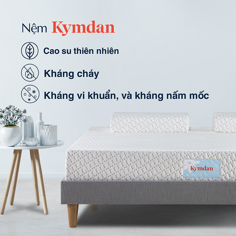Ảnh Nệm cao su thiên nhiên Kymdan Deluxe 120 x 200 x 05cm 1