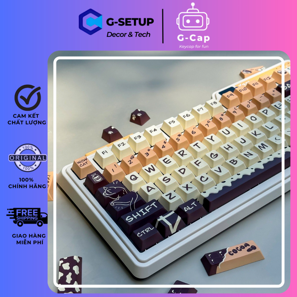 Bộ Keycap Chocolate Cats Profile CHERRY chất liệu nhựa PBT 153 phím ...