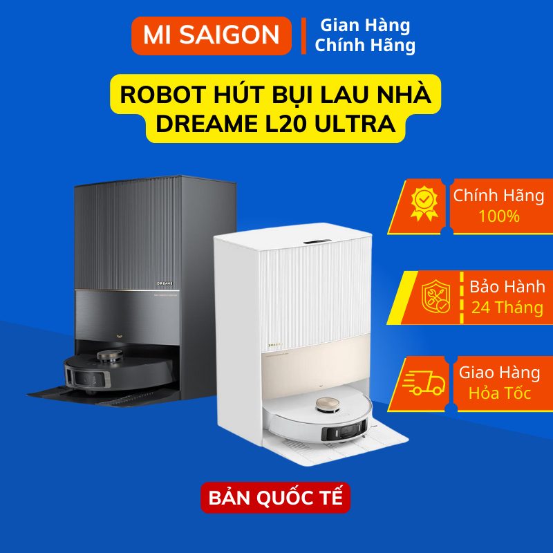 Robot Hút Bụi Lau Nhà Dreame L20 Ultra Lực Hút Siêu Khủng 7000pa Bản