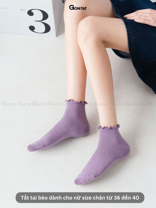 [FLASH SALE] Tất nữ cổ ngắn nhún bèo mùa hè GOMTAT, vớ cổ bèo mềm mại, êm chân, tôn dáng chân - MIA-2004
