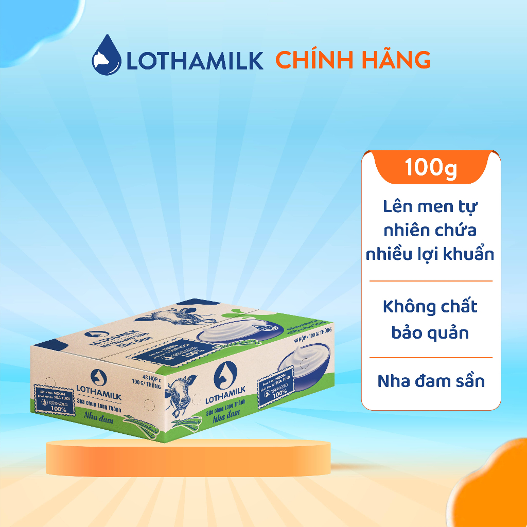 Ảnh Thùng 48 hộp sữa chua ăn Lothamilk 100g 1