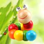 Đồ chơi con sâu gỗ có thể uốn dẻo nhiều màu sắc đáng yêu cho bé
