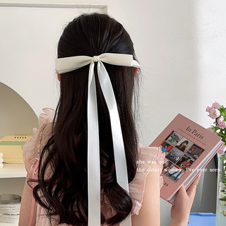 Kẹp tóc nơ lụa rủ dài tiểu thư lolita Chồi accessories, kẹp tóc nơ đuôi dài Y001