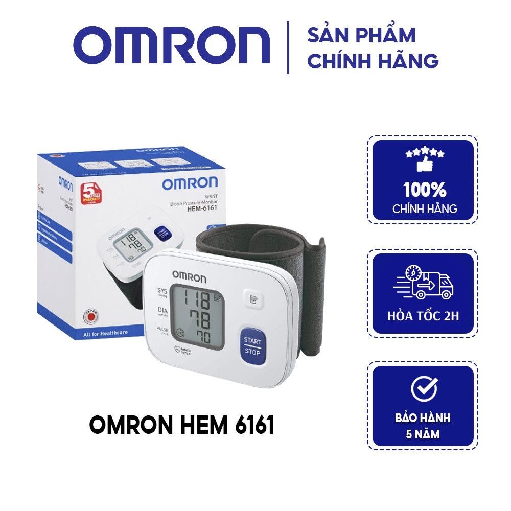 Ảnh Máy đo huyết áp cổ tay tự động OMRON HEM 6161 - 01 bộ 2