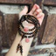 Vòng tay trầm hương sánh chìm 6mm 108 hạt mix charm hồ ly đào hoa bọc bạc-phong thủy thời trang