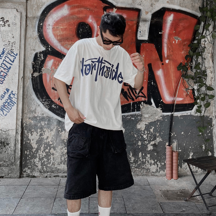 [SALE UP 30%] Áo thun trơn tay lỡ local brand ClownZ Northside phông cổ tròn form rộng cotton unisex nam nữ | BigBuy360 - bigbuy360.vn