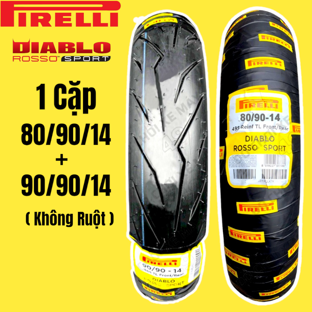1 Cặp Vỏ Lốp Xe Máy Pirelli Gai Diablo Rosso Cho Xe Tay Ga AB,Vison ...