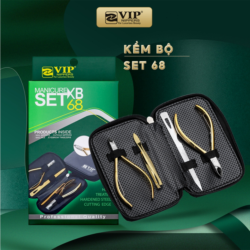 Kềm Bộ Vip, Inox (KB-69) Xám,  Inox (KB-69) Mạ Vàng, Kềm Bộ Vip, Inox (KB-69) Mang Tròn, Thép Chuyên Dụng (KB-68)