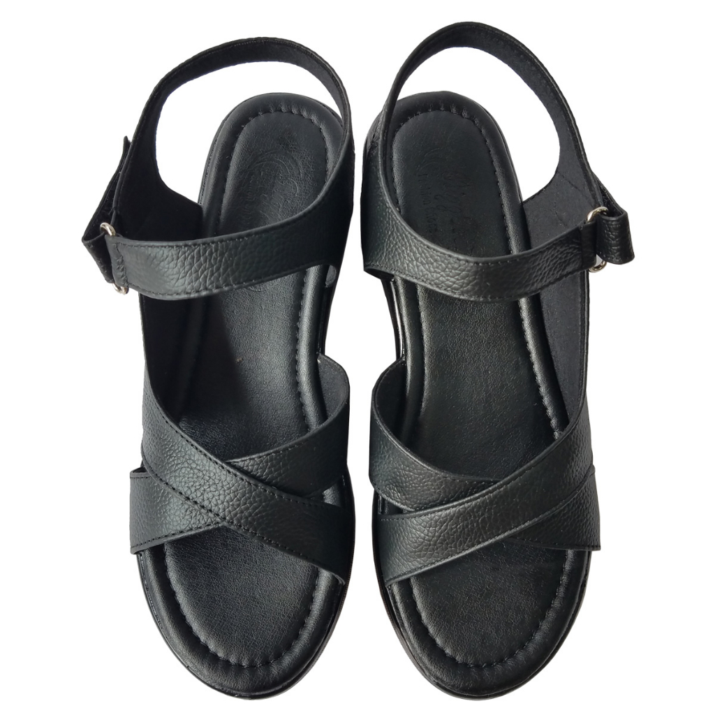 Giày Đế Xuồng BIGGBEN Da Bò Cao 5 Phân HKD736