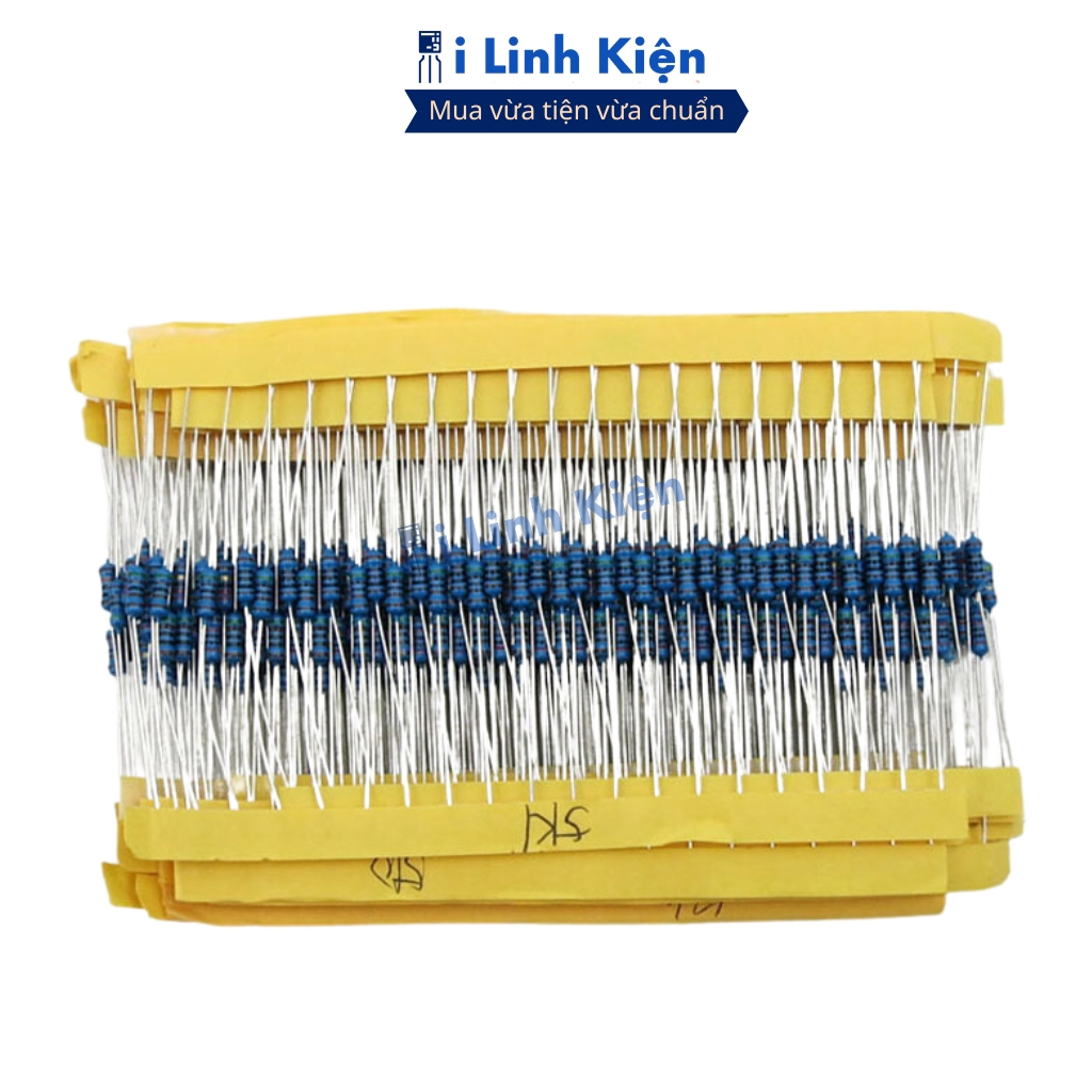 Điện trở vạch 1/4W 0R-240R 1% chân đồng combo 100 con ilinhkien