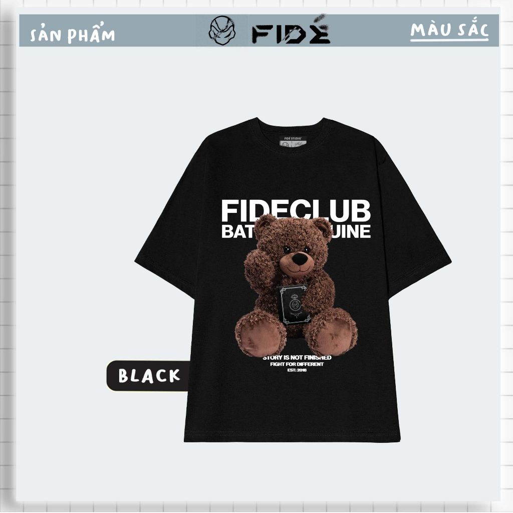 Ảnh Áo thun FIDE unisex nam nữ form rộng cổ tròn GẤU JOKER 3