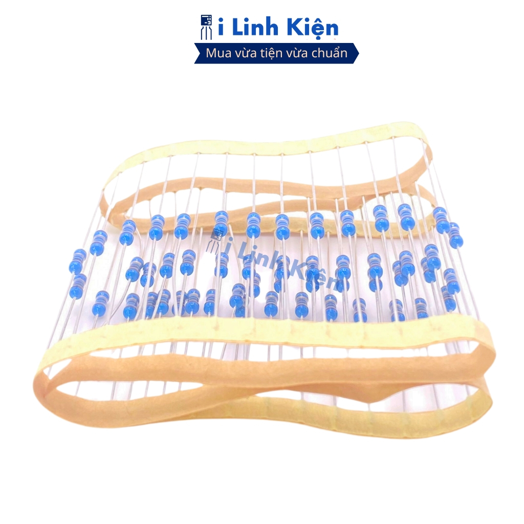 Điện trở vạch 1/4W 0R-240R 1% chân đồng combo 100 con ilinhkien