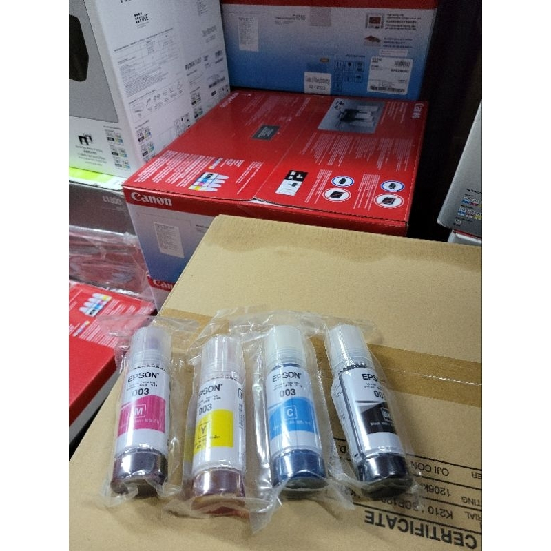 Bộ Mực 4 Màu 003 Dùng Cho Máy In Epson L1110l1210l3110l3150l4150 Shopee Việt Nam 