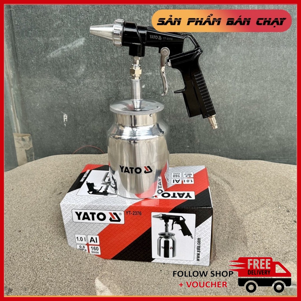 Súng phun cát cầm tay Yato tẩy rỉ sét sửa chữa thân vỏ tạo nhám bề mặt ...