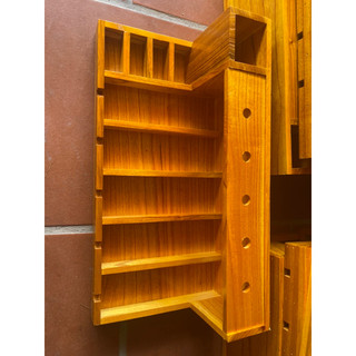 Khay đựng tông đơ 2 màu vàng, đen gỗ thông đặc kt 50x25cm