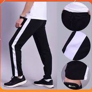 Quần thể thao phối 1 sọc và 3 sọc suông vải poly sang xịn mịn