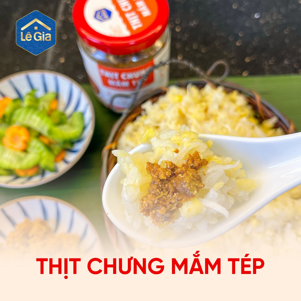 Ảnh Thịt chưng mắm tép Lê Gia hũ thủy tinh 170g 1