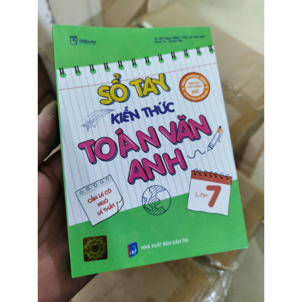 Ảnh Sách - Sổ tay kiến thức Toán – Văn – Anh Lớp 7 Theo Chương Trình Bộ Giá Dục 3