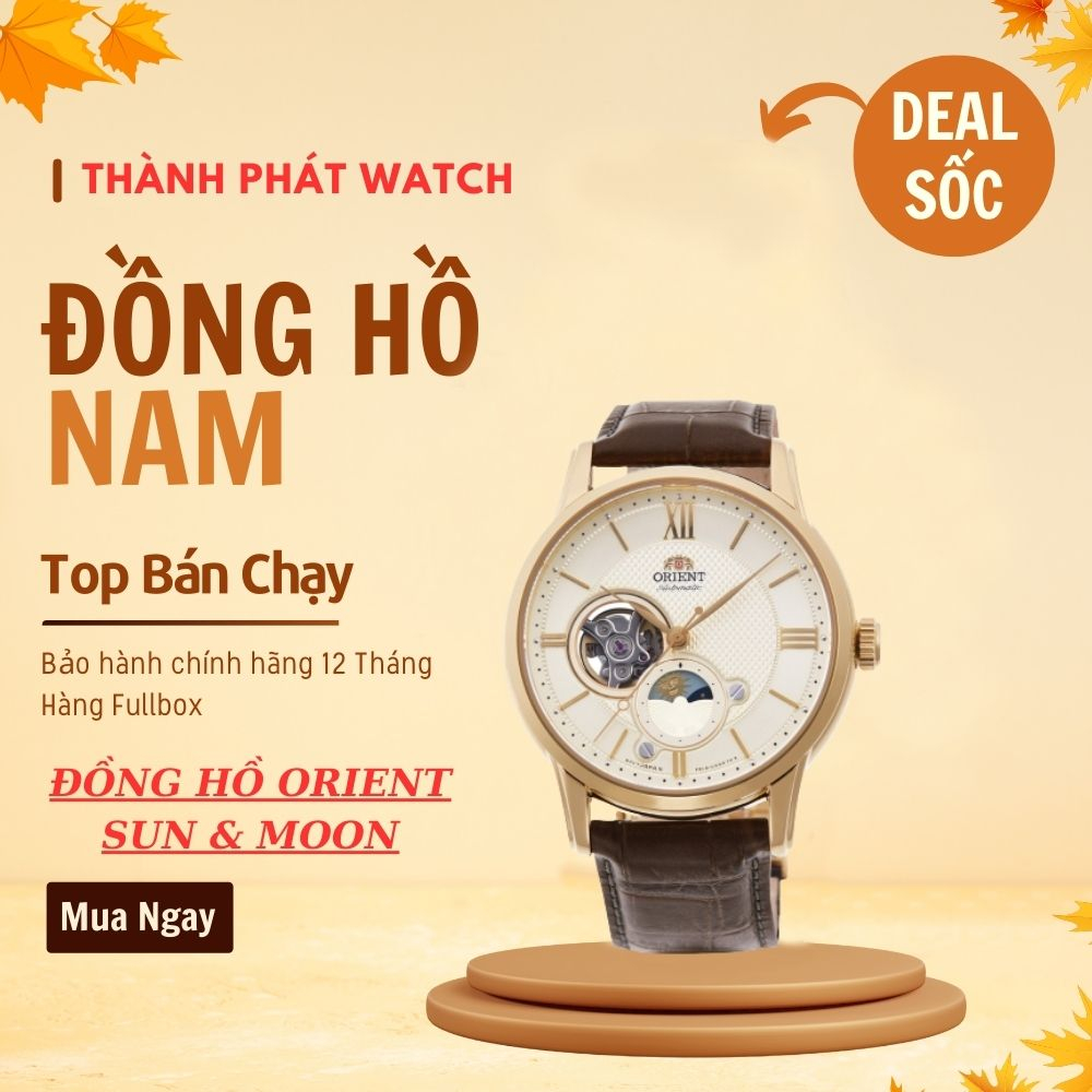 Đồng Hồ Cơ Nam Orient Sun Moon Gen 4 Dây Da Lộ Cơ Cao Cấp | Shopee Việt Nam