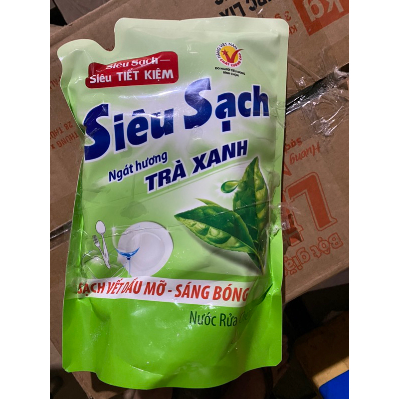 Nước Rửa Chén LIX 3.2kg Siêu Sạch Hương trà xanh loại Túi - LIXRC