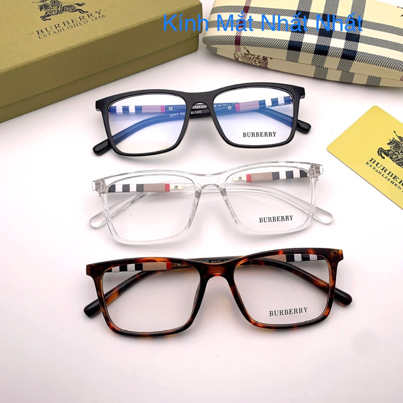 Kính Bbr 2277 gọng cận giả cận thời trang nam nữ kèm hộp đựng