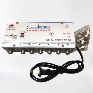 Bộ chia truyền hình cáp 1 ra 6 khuyếch đại tín hiệu ( cắm điện ) – Điện Việt