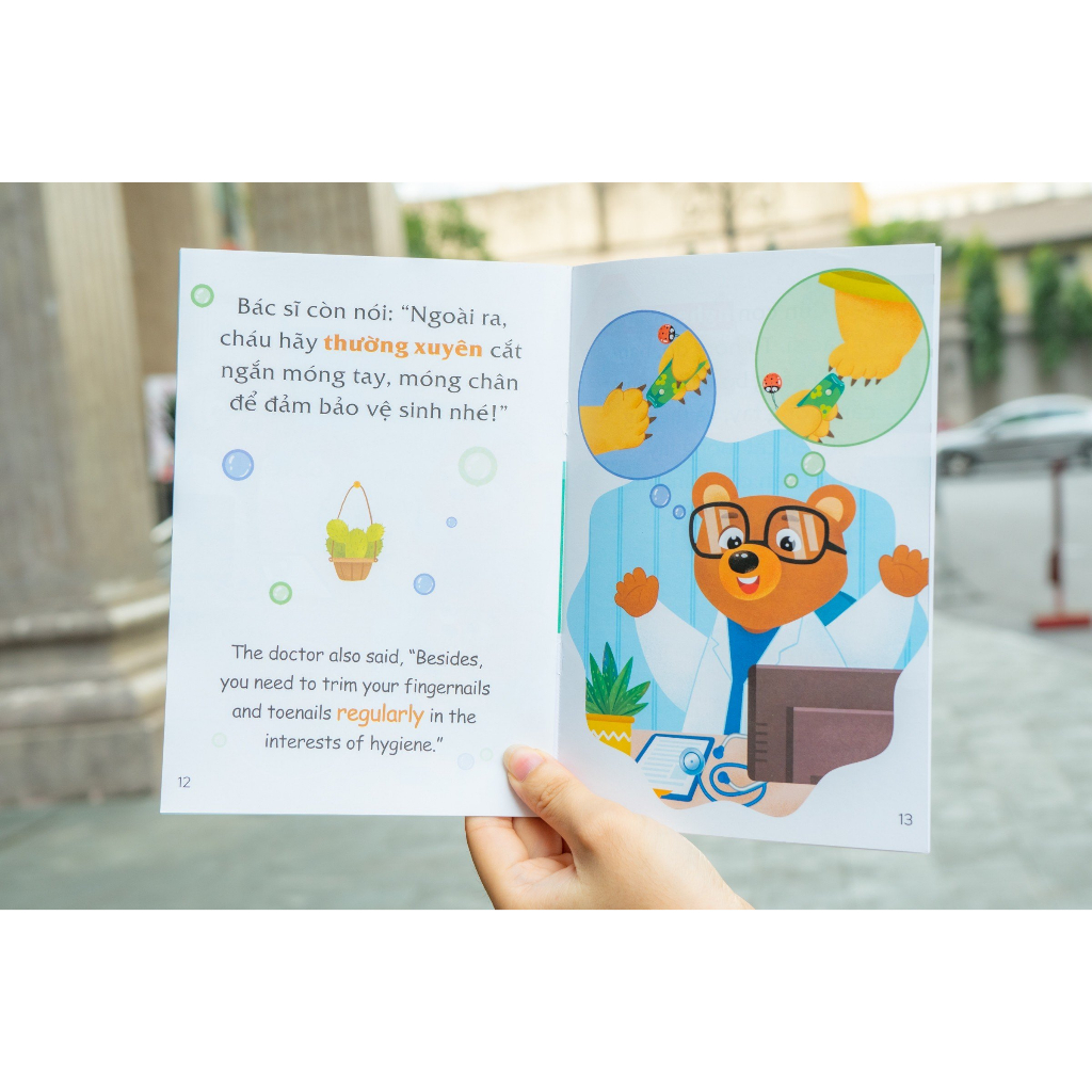 Ảnh Truyện tranh song ngữ Việt - Anh cho bé - Giáo dục tính cách cho trẻ 3 - 9 tuổi - Đinh Tị Books 2