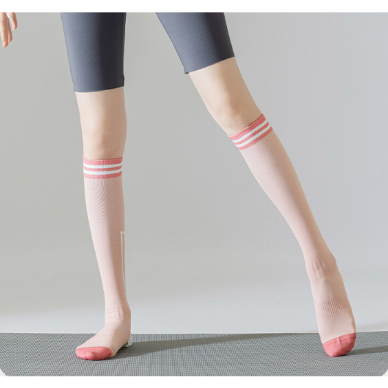 Vớ Tất nữ siêu cao cổ chống trượt 6 màu phù hợp chạy bộ, nhảy dây, gym, yoga...