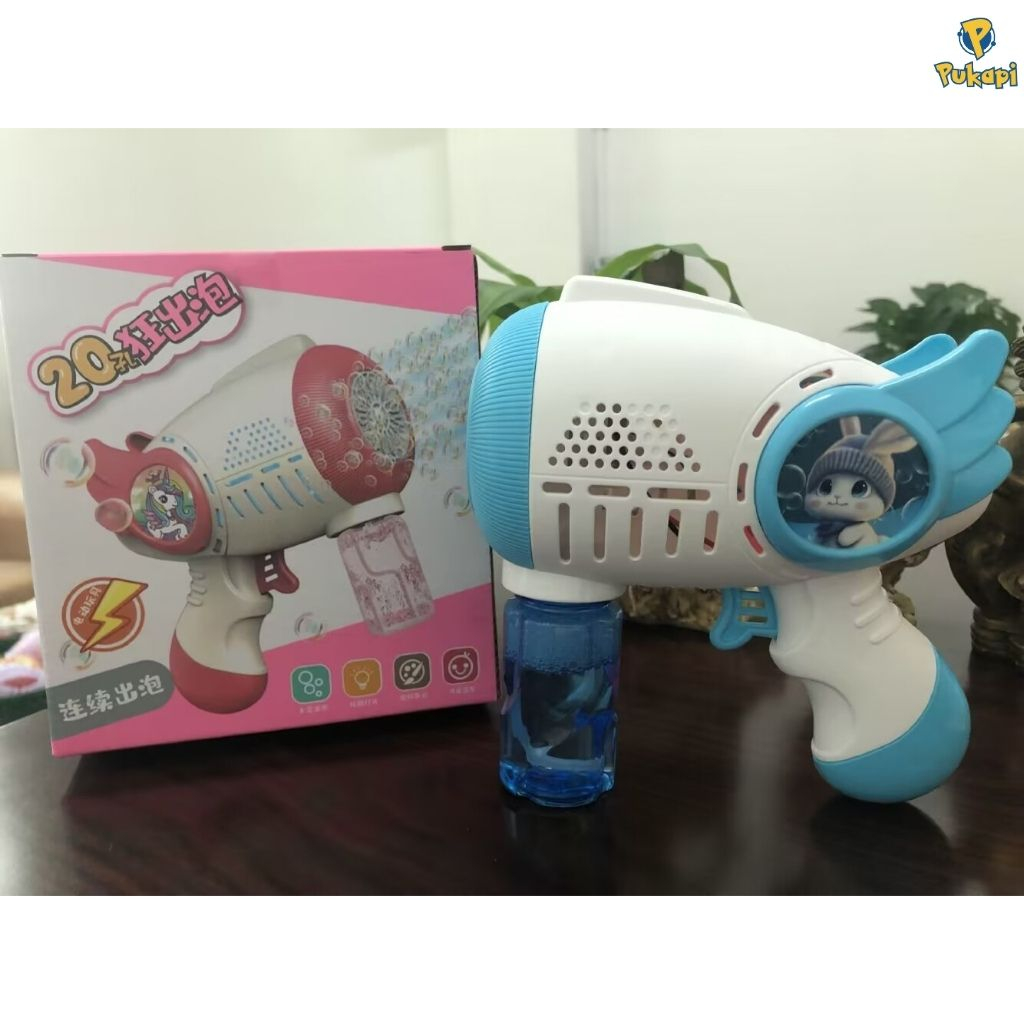 Súng Bắn Bong Bóng Ngựa Pony Thỏ Khủng Long Máy Tạo Bong Bóng Xà Phòng Có Đèn- Đồ Chơi Cho Bé PUKAPI