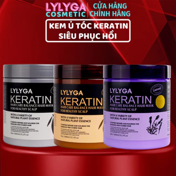 Kem ủ tóc Keratin Collagen 1000ml và 500ml ủ tóc LYLYGA Lavender dầu xả dưỡng tóc, hấp tóc phục hồi keratin colagen UT08