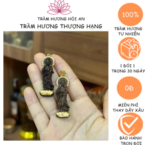 Mặt phật mẹ quan âm bọc và:ng - trầm hương sánh chìm.