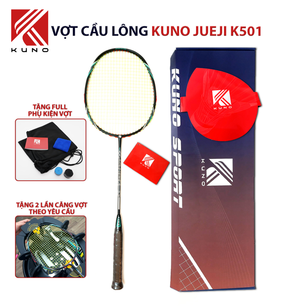 Vợt Cầu Lông 6u KUNO JUEJI K501 Khung Carbon Vợt Cầu Lông Công Thủ Toàn