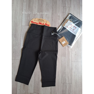 Quần legging ngố trên gối & legging lửng qua gối – Cạp cao 10cm tôn dáng, ôm gọn, chất mì Hàn cao cấp, co giãn tốt