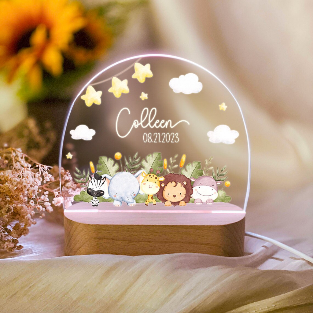 Đèn Ngủ Cá Nhân Hóa Miễn Phí In Tên Và Năm Sinh Của Bé; Món Quà Ý Nghĩa Dành Cho Bé