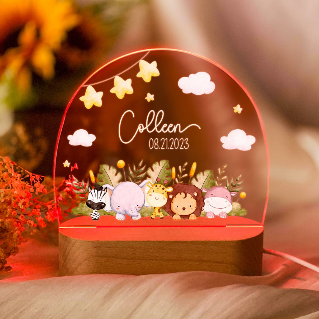Đèn Ngủ Cá Nhân Hóa Miễn Phí In Tên Và Năm Sinh Của Bé; Món Quà Ý Nghĩa Dành Cho Bé