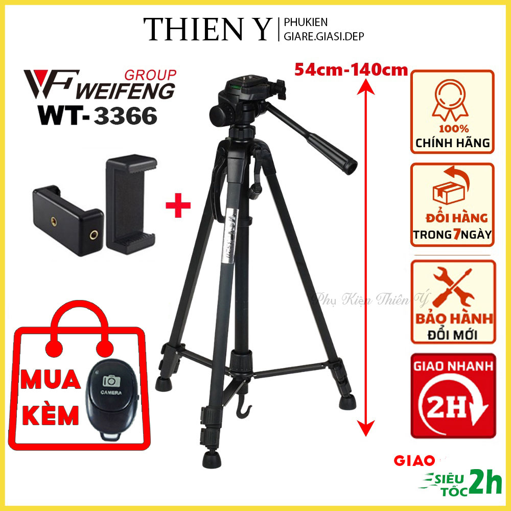 Chân máy ảnh Tripod điện thoại máy quay phim Weifeng WT 3366 hàng chính ...