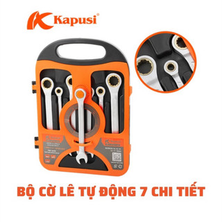 Bộ cờ lê vòng miệng tự động đảo chiều hãng Kapusi K-7732 7 chi tiết