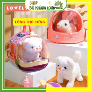 Đồ Chơi Lồng Mèo Lồng Thỏ Biết Đi Biết Kêu Cho Bé Chăm Sóc Thú Cưng Đồ Chơi Cho Mèo Đồ Chơi Bé Gái - BỐ KHỦNG LONG