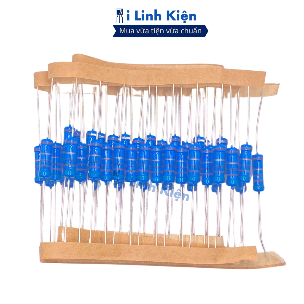 Điện trở vạch 2W 0R-120R 1% chân đồng chính hãng combo 20 con ilinhkien